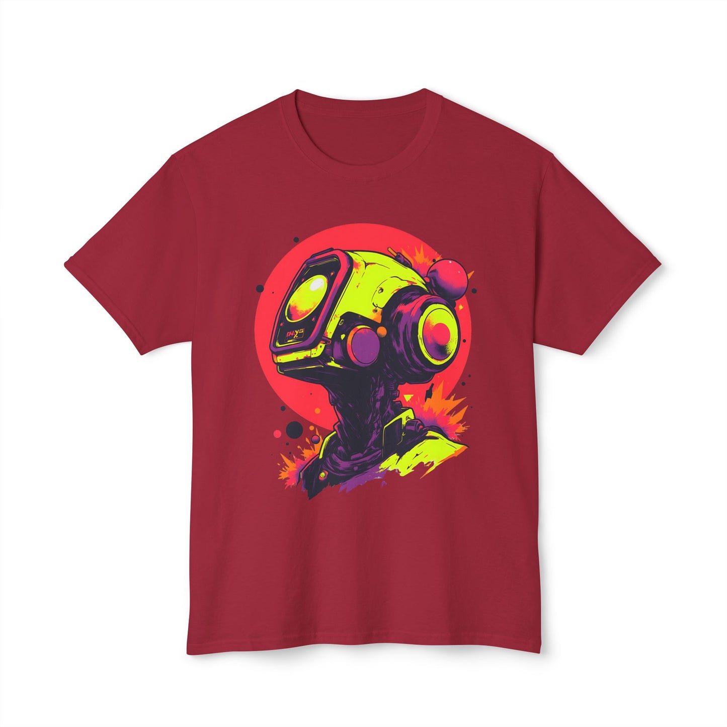 Unisex HD Cotton™ T-shirt | Y2K Abstract Robot T-Shirt Design