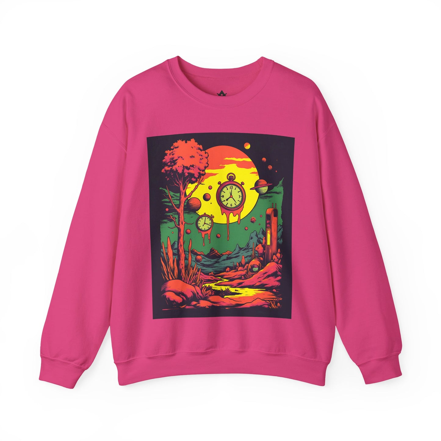 Unisex Heavy Blend™ Crewneck Sweatshirt | Surreal Dripping Geometry