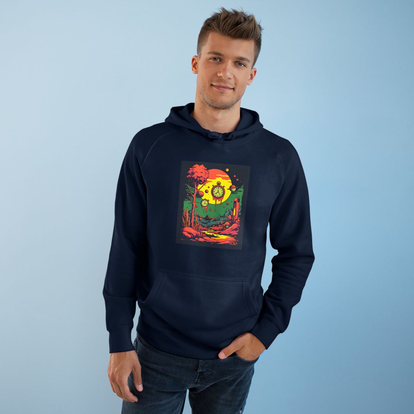 Unisex Supply Hoodie | Surreal Dripping Geometry
