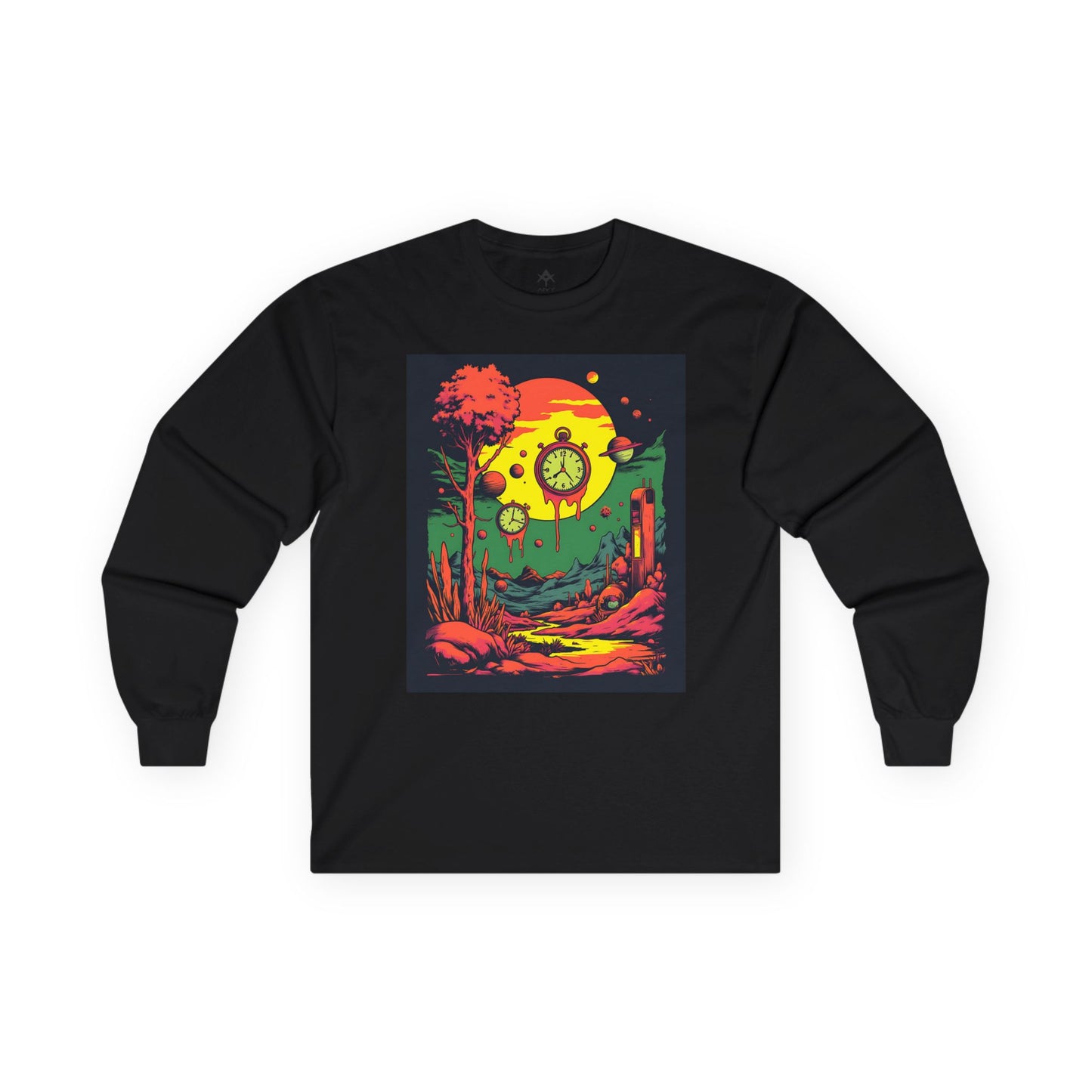 Unisex Ultra Cotton Long Sleeve Tee | Surreal Dripping Geometry