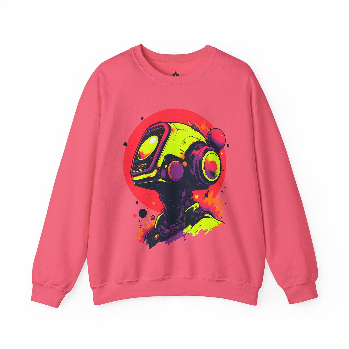 Unisex Heavy Blend™ Crewneck Sweatshirt | Y2K Abstract Robot T-Shirt Design