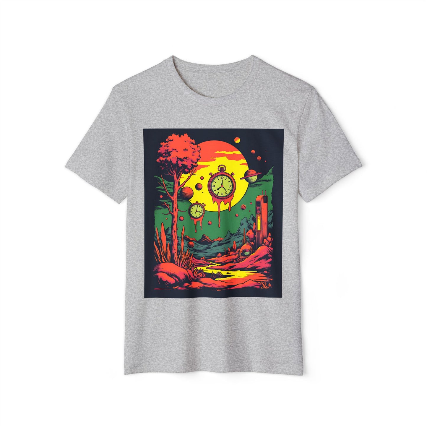 Unisex Recycled Organic T-Shirt | Surreal Dripping Geometry