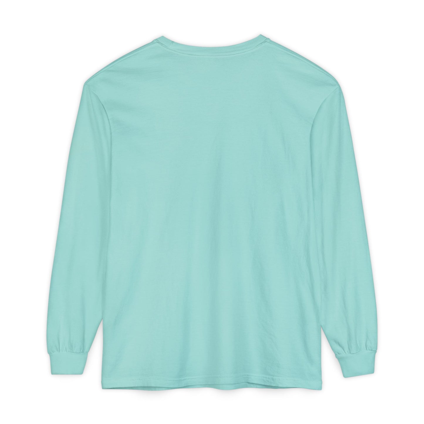 Unisex Garment-dyed Long Sleeve T-Shirt | Surreal Dripping Geometry