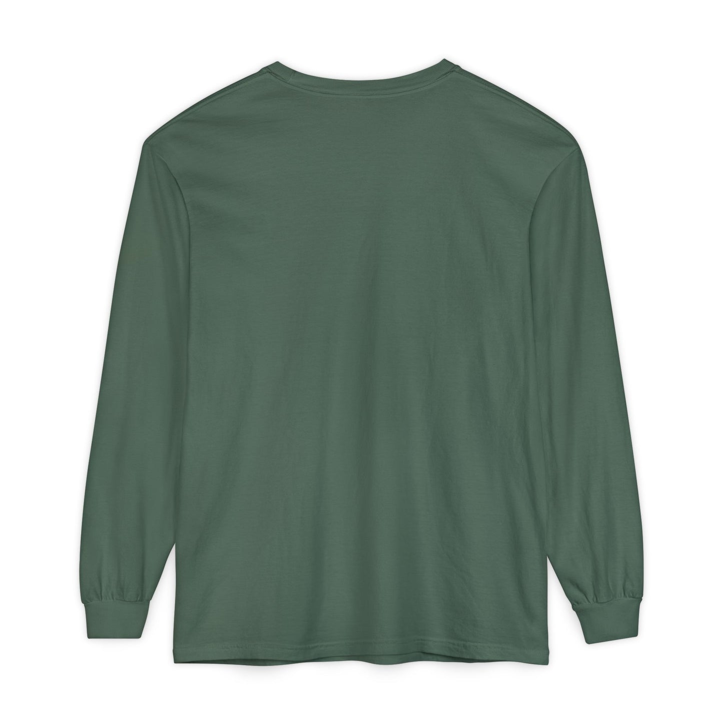 Unisex Garment-dyed Long Sleeve T-Shirt | Surreal Dripping Geometry
