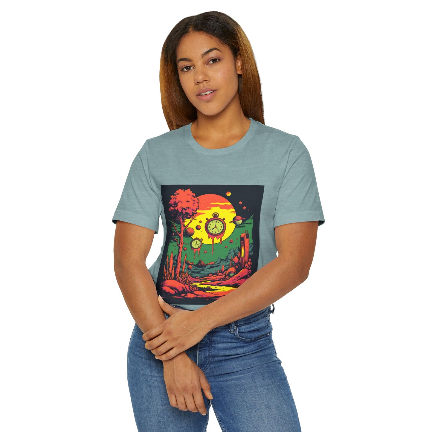 Unisex Jersey T-Shirt | Surreal Dripping Geometry