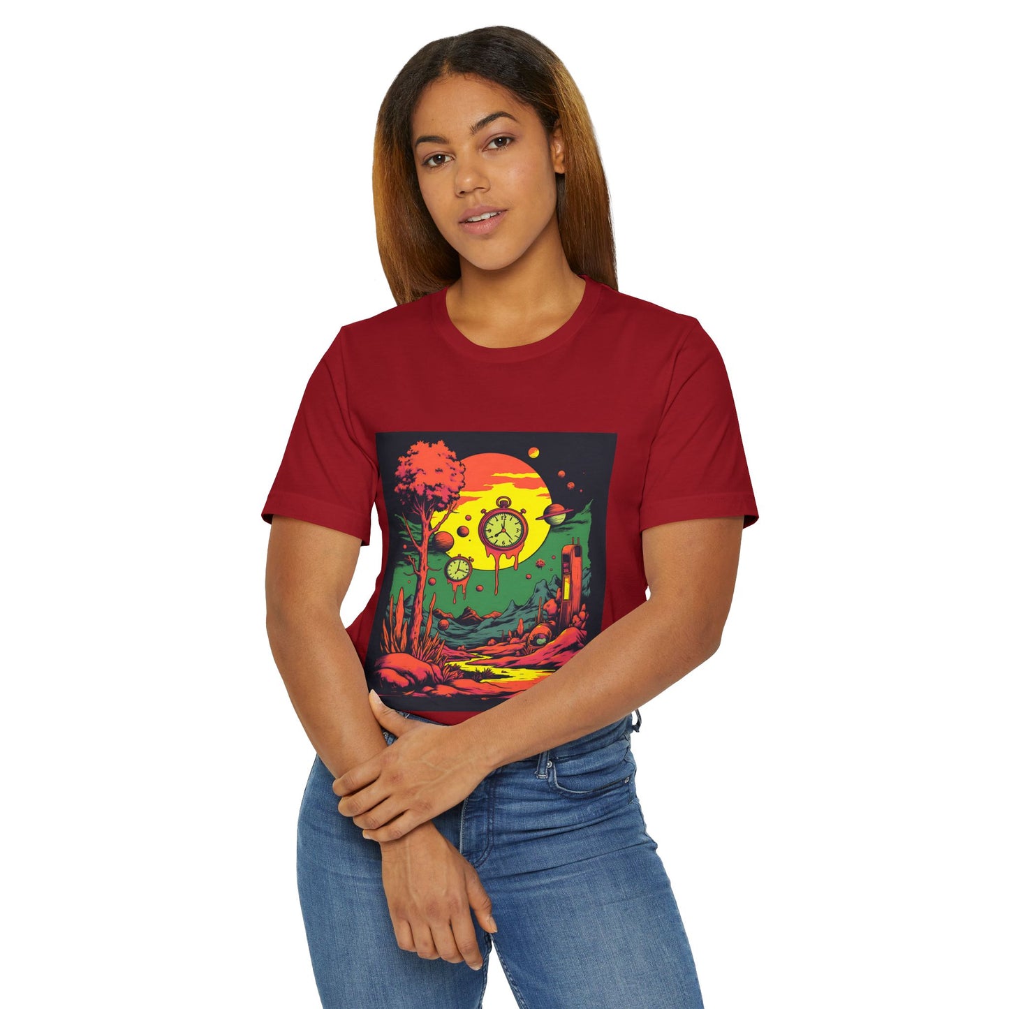 Unisex Jersey T-Shirt | Surreal Dripping Geometry