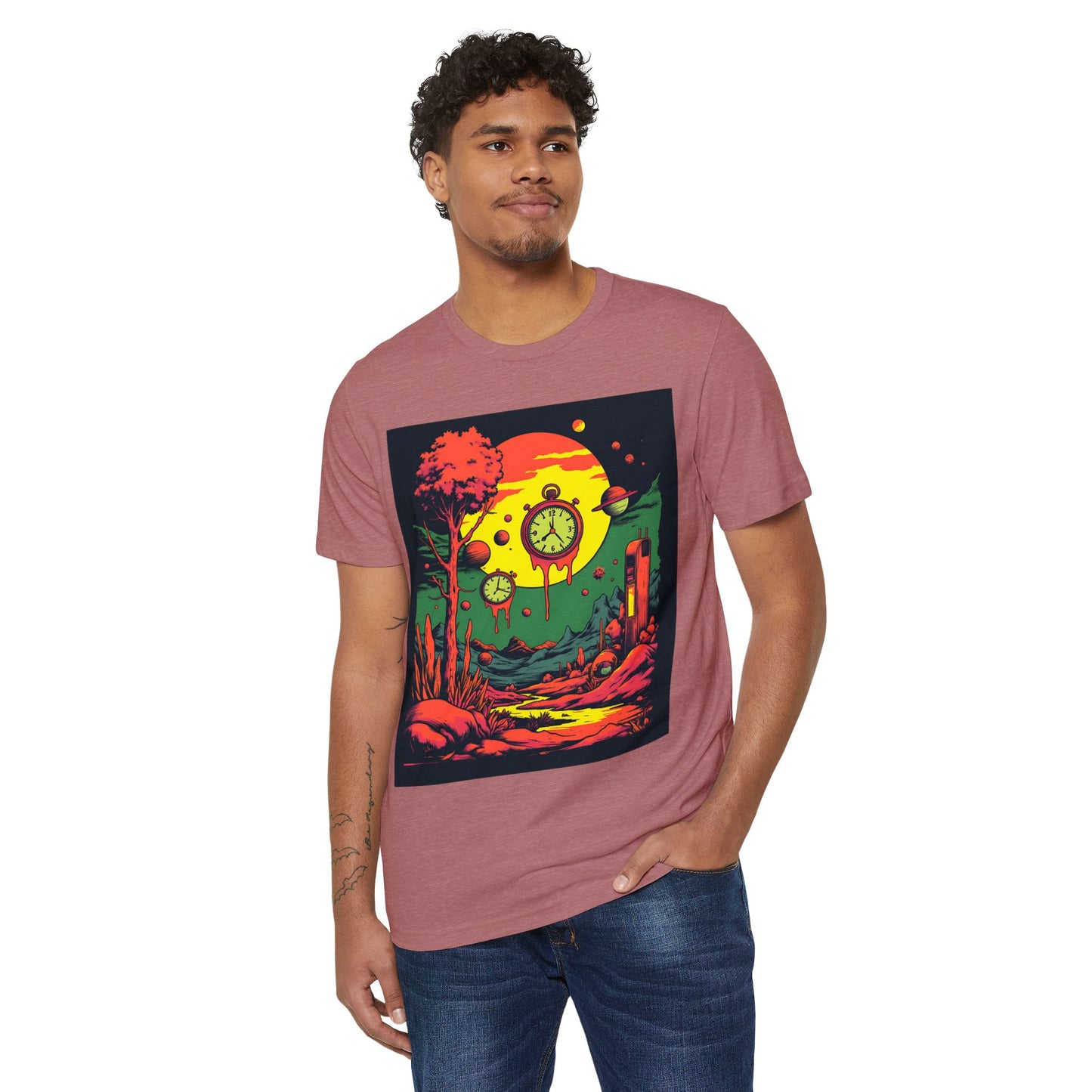 Unisex Recycled Organic T-Shirt | Surreal Dripping Geometry