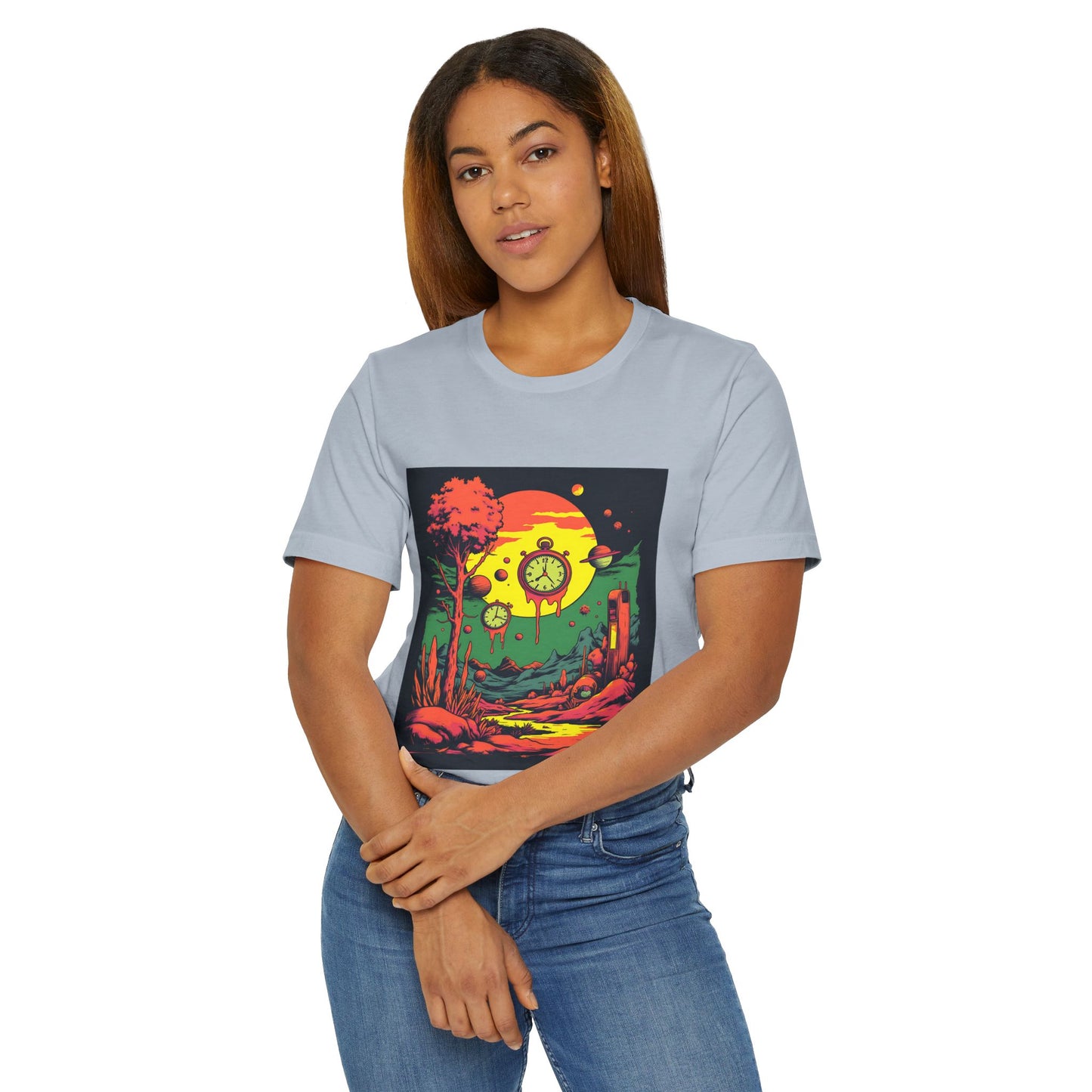 Unisex Jersey T-Shirt | Surreal Dripping Geometry