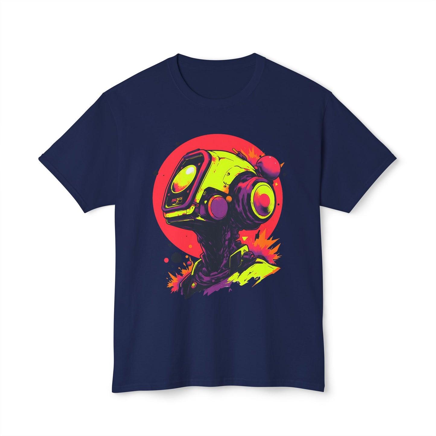 Unisex HD Cotton™ T-shirt | Y2K Abstract Robot T-Shirt Design