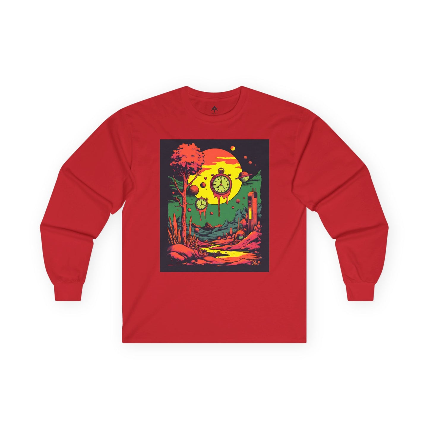 Unisex Ultra Cotton Long Sleeve Tee | Surreal Dripping Geometry