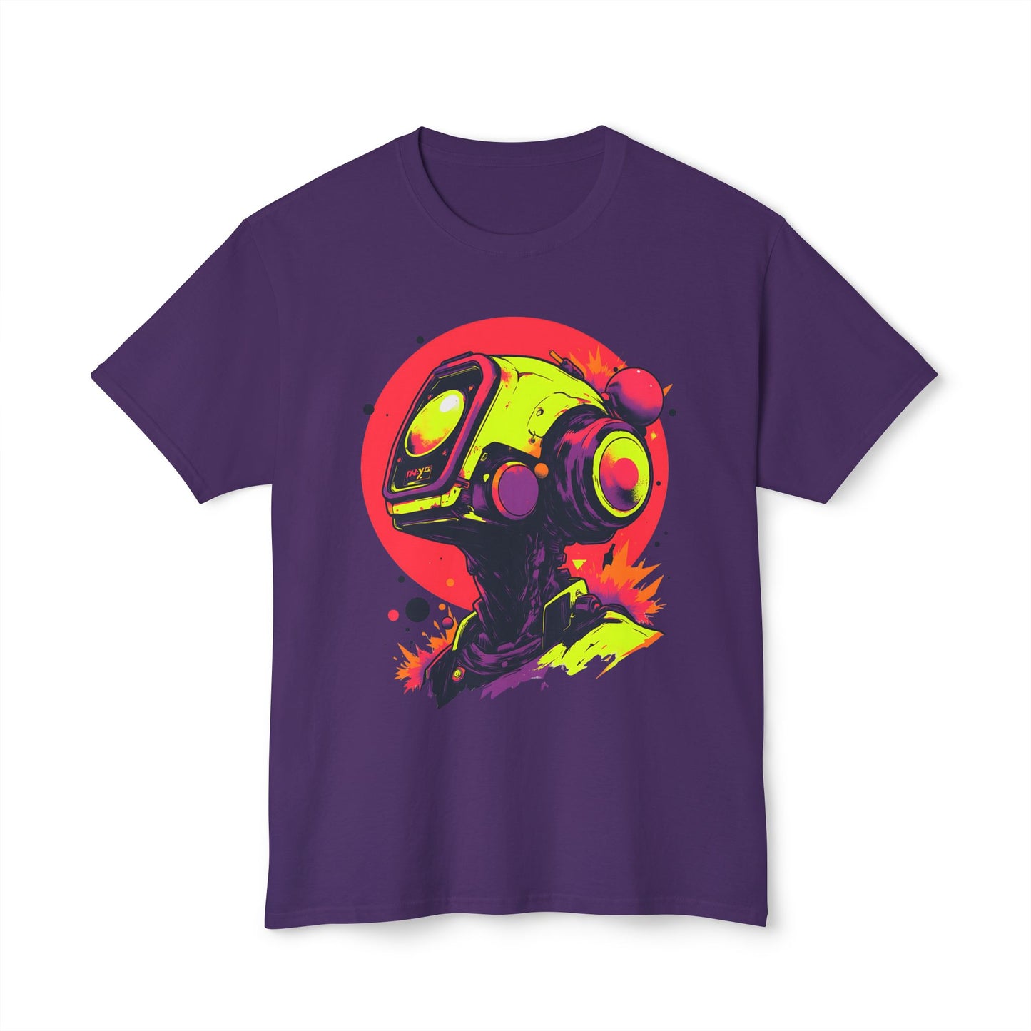 Unisex HD Cotton™ T-shirt | Y2K Abstract Robot T-Shirt Design
