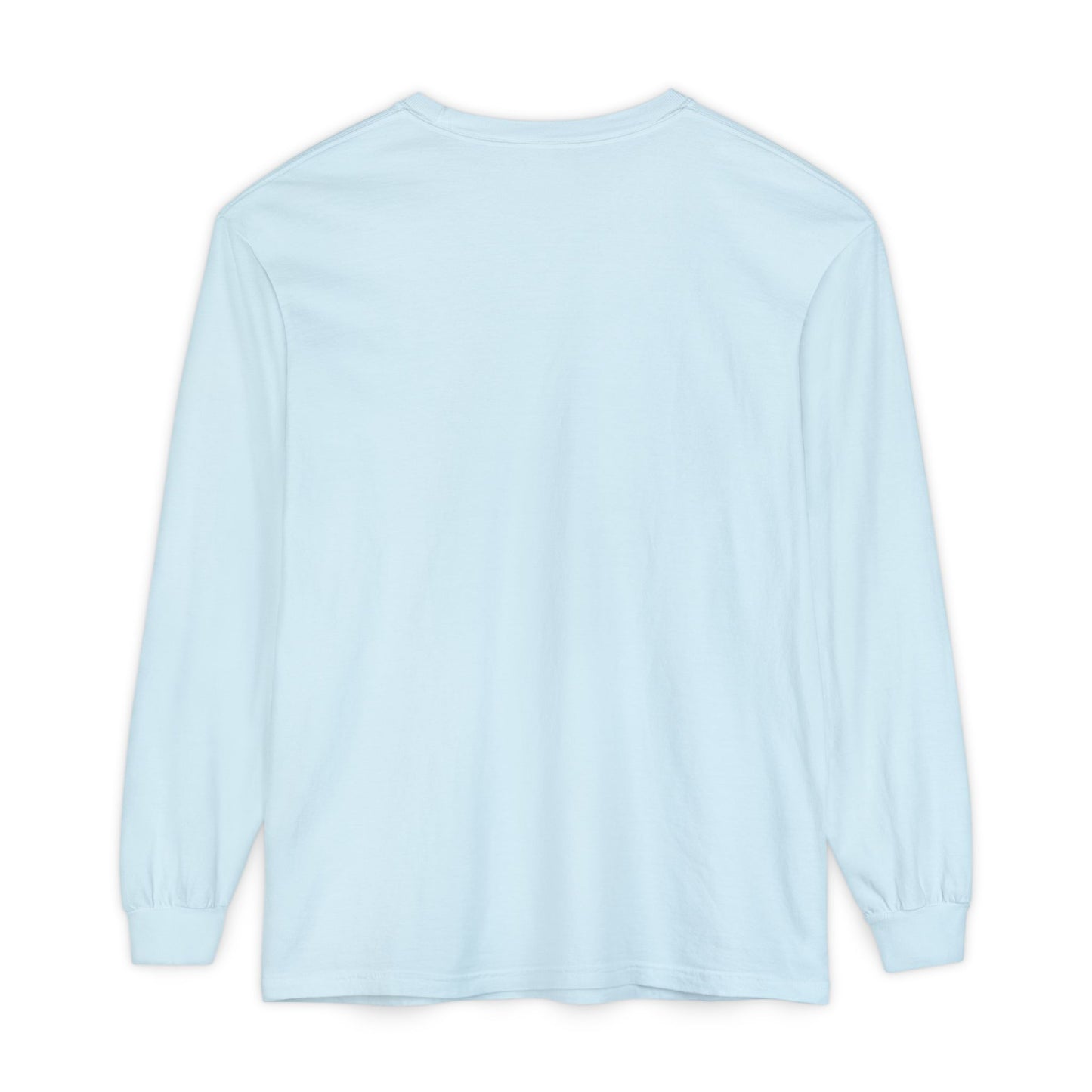 Unisex Garment-dyed Long Sleeve T-Shirt | Surreal Dripping Geometry