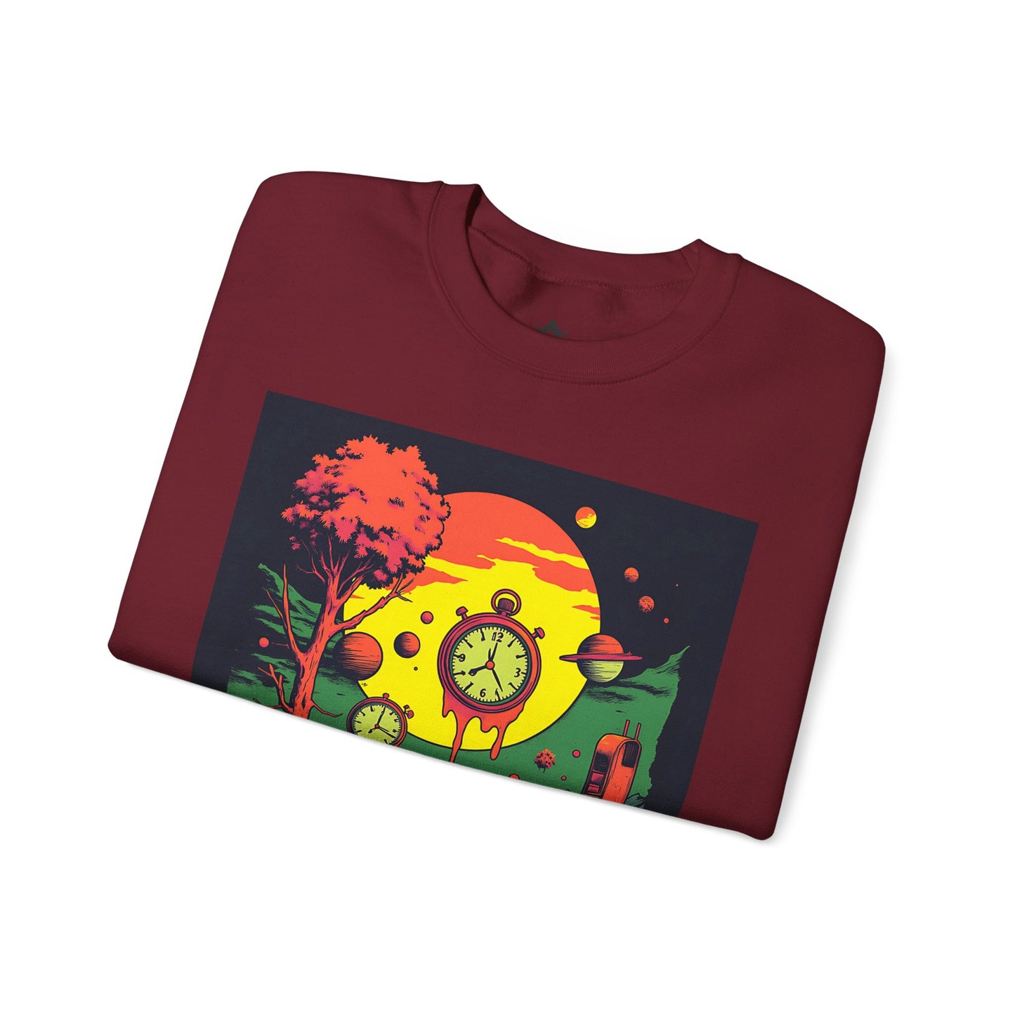 Unisex Heavy Blend™ Crewneck Sweatshirt | Surreal Dripping Geometry
