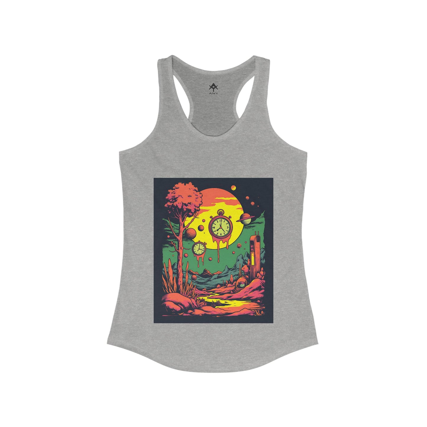 Women's Ideal Racerback Tank | Surreal Dripping Geometry