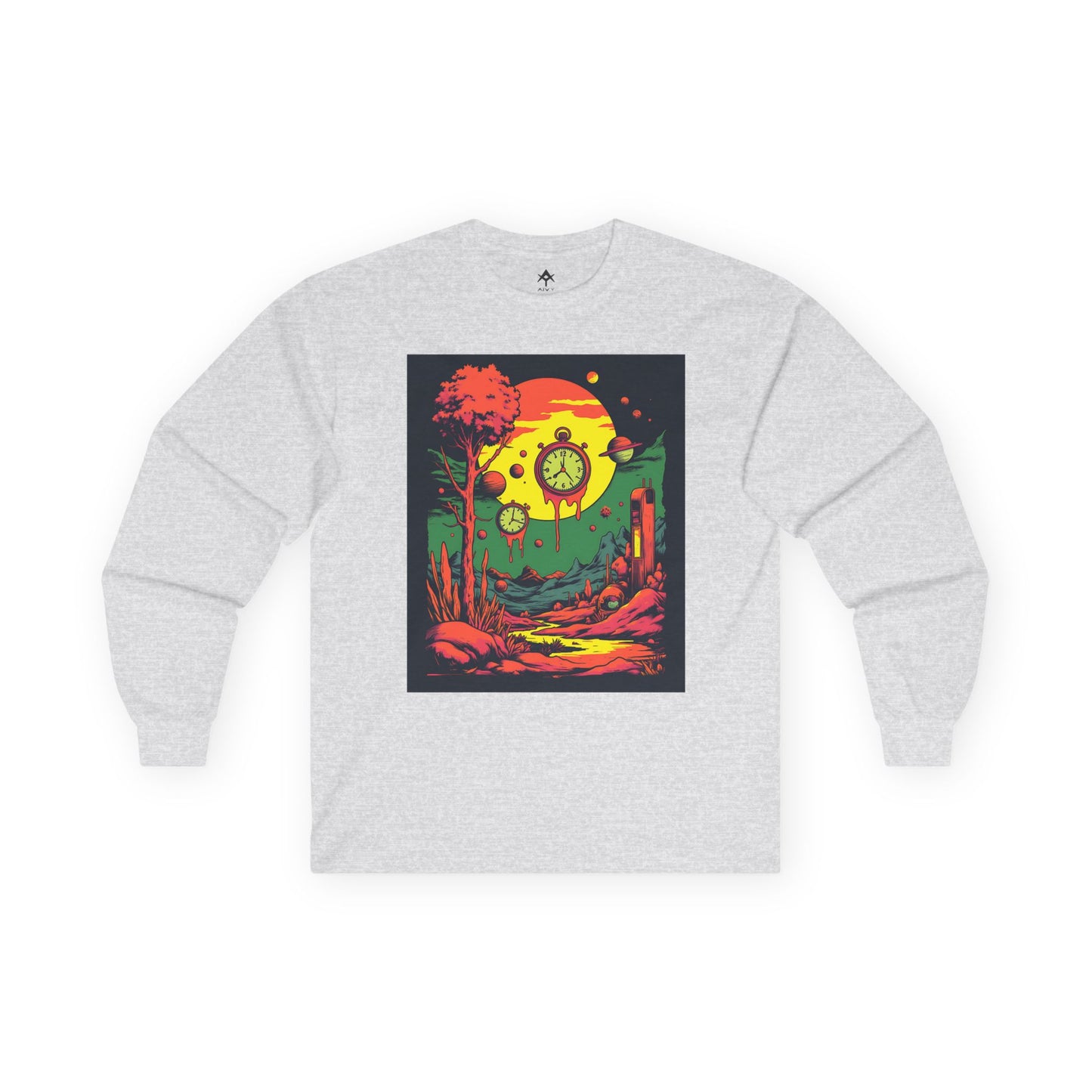 Unisex Ultra Cotton Long Sleeve Tee | Surreal Dripping Geometry