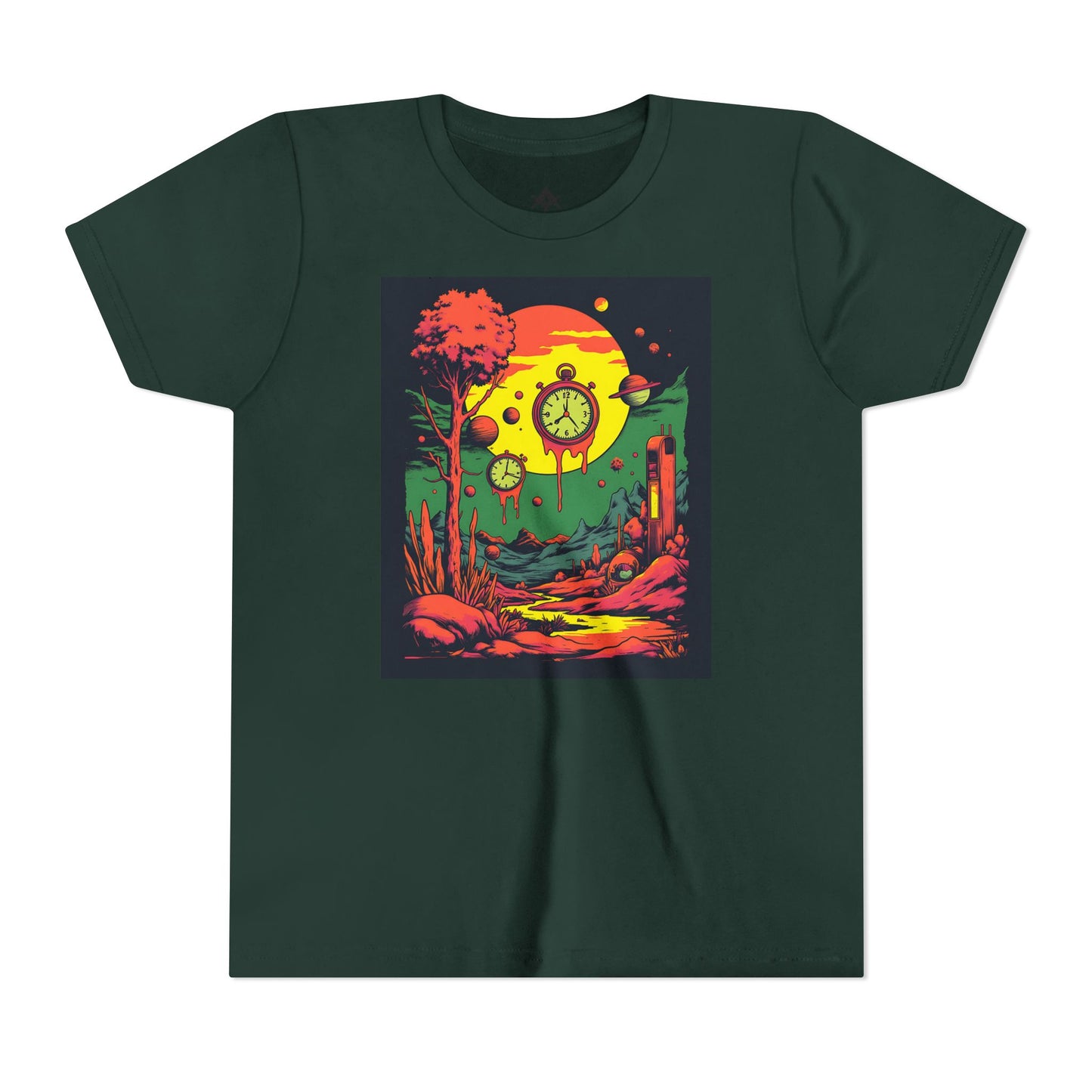 Youth Short Sleeve Tee | Surreal Dripping Geometry