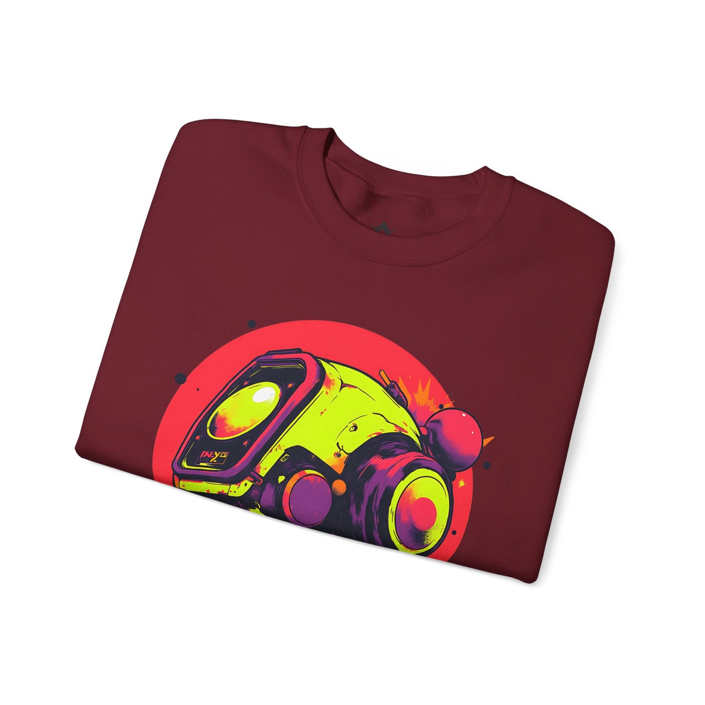 Unisex Heavy Blend™ Crewneck Sweatshirt | Y2K Abstract Robot T-Shirt Design