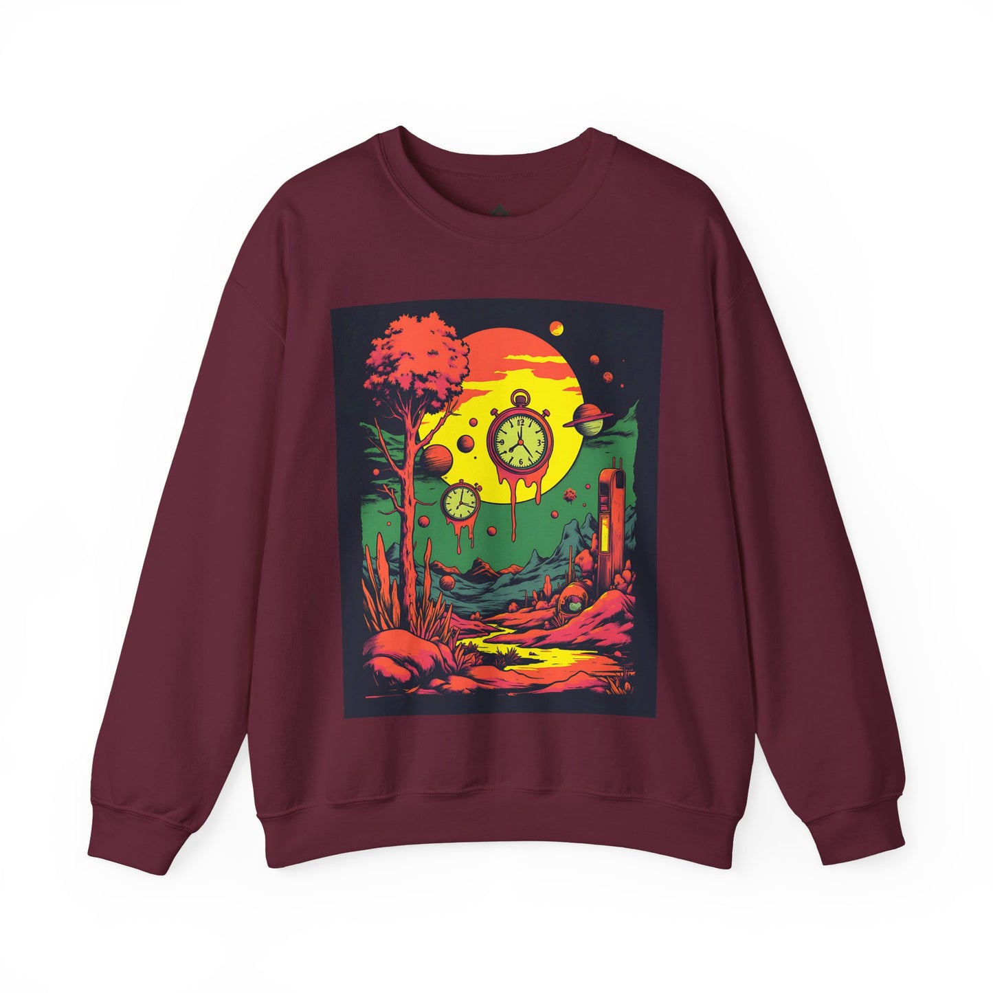 Unisex Heavy Blend™ Crewneck Sweatshirt | Surreal Dripping Geometry