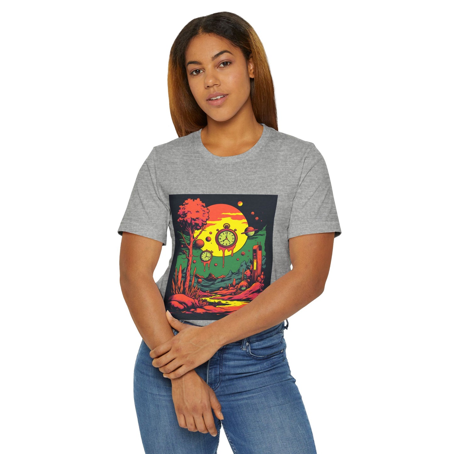 Unisex Jersey T-Shirt | Surreal Dripping Geometry