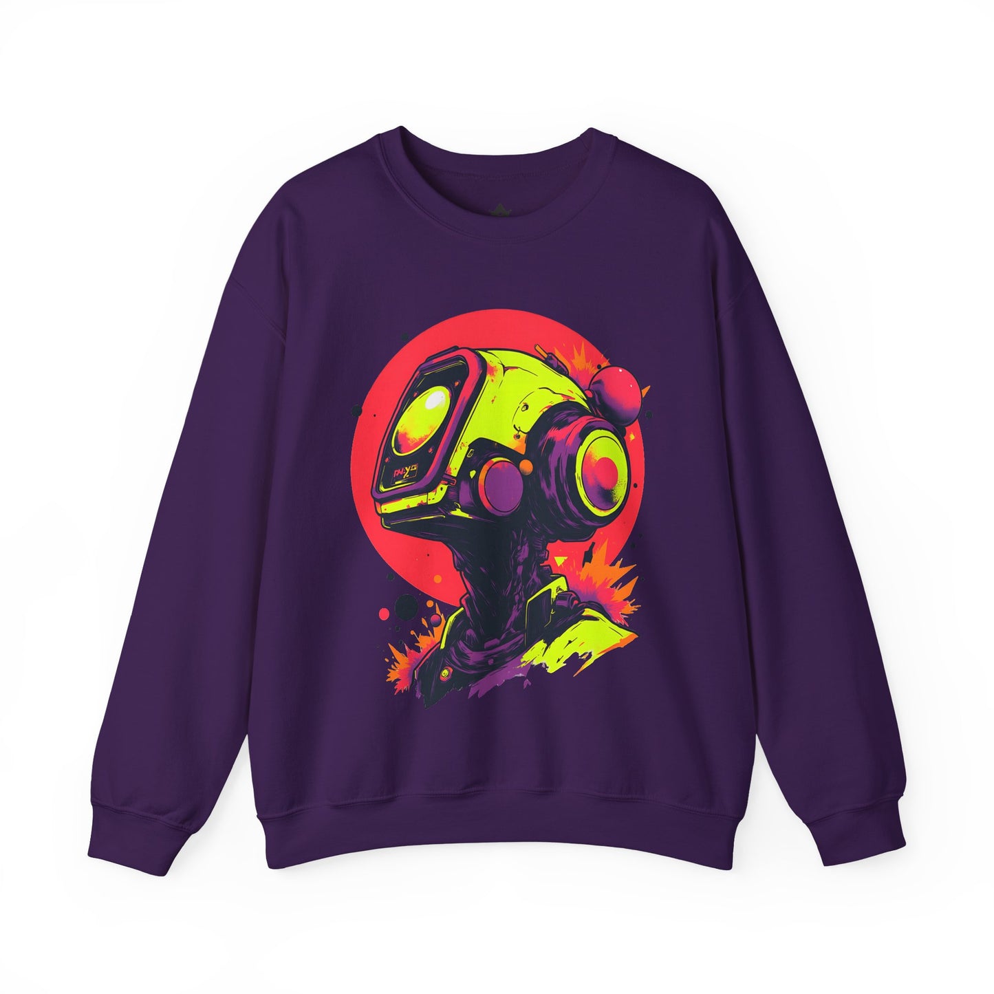 Unisex Heavy Blend™ Crewneck Sweatshirt | Y2K Abstract Robot T-Shirt Design