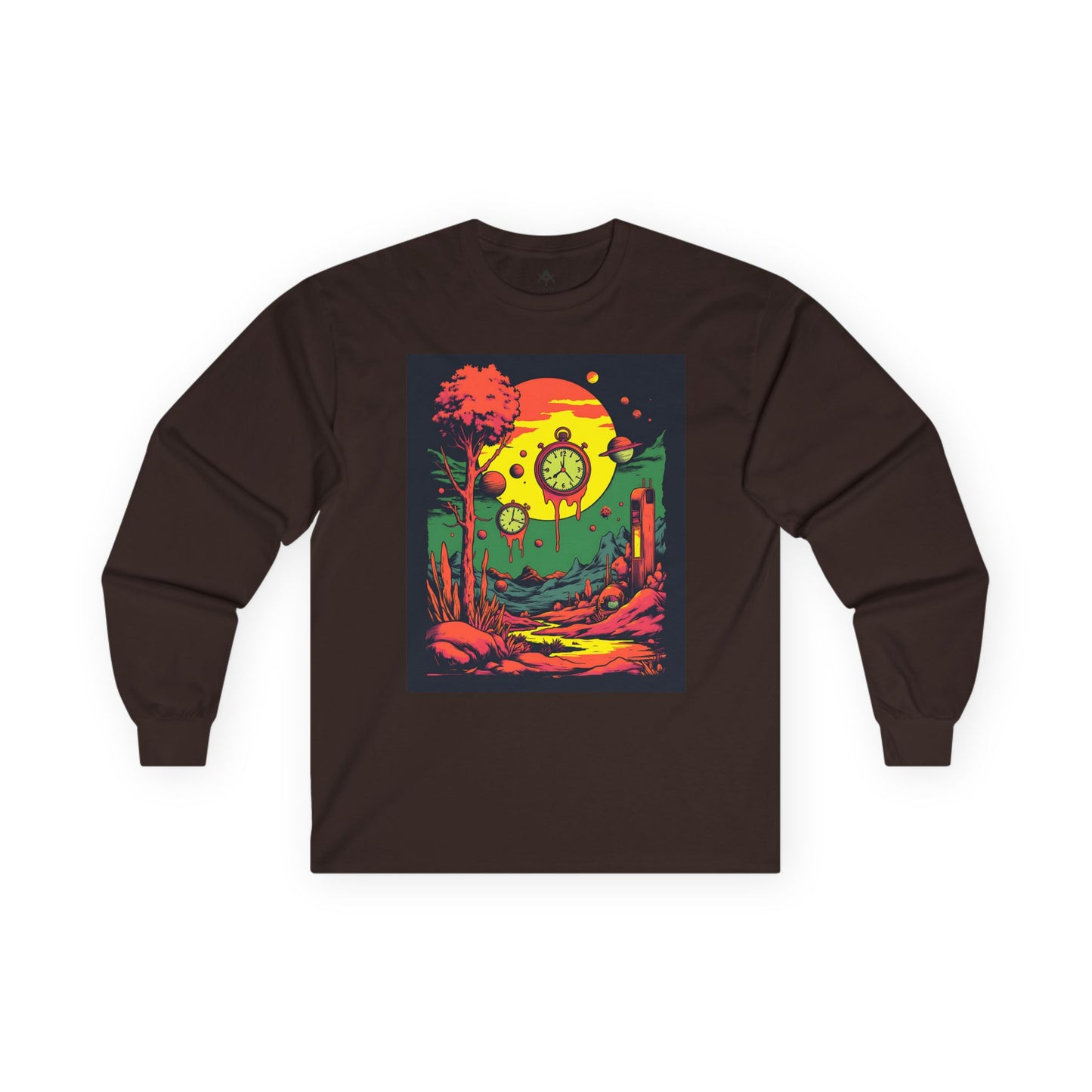 Unisex Ultra Cotton Long Sleeve Tee | Surreal Dripping Geometry