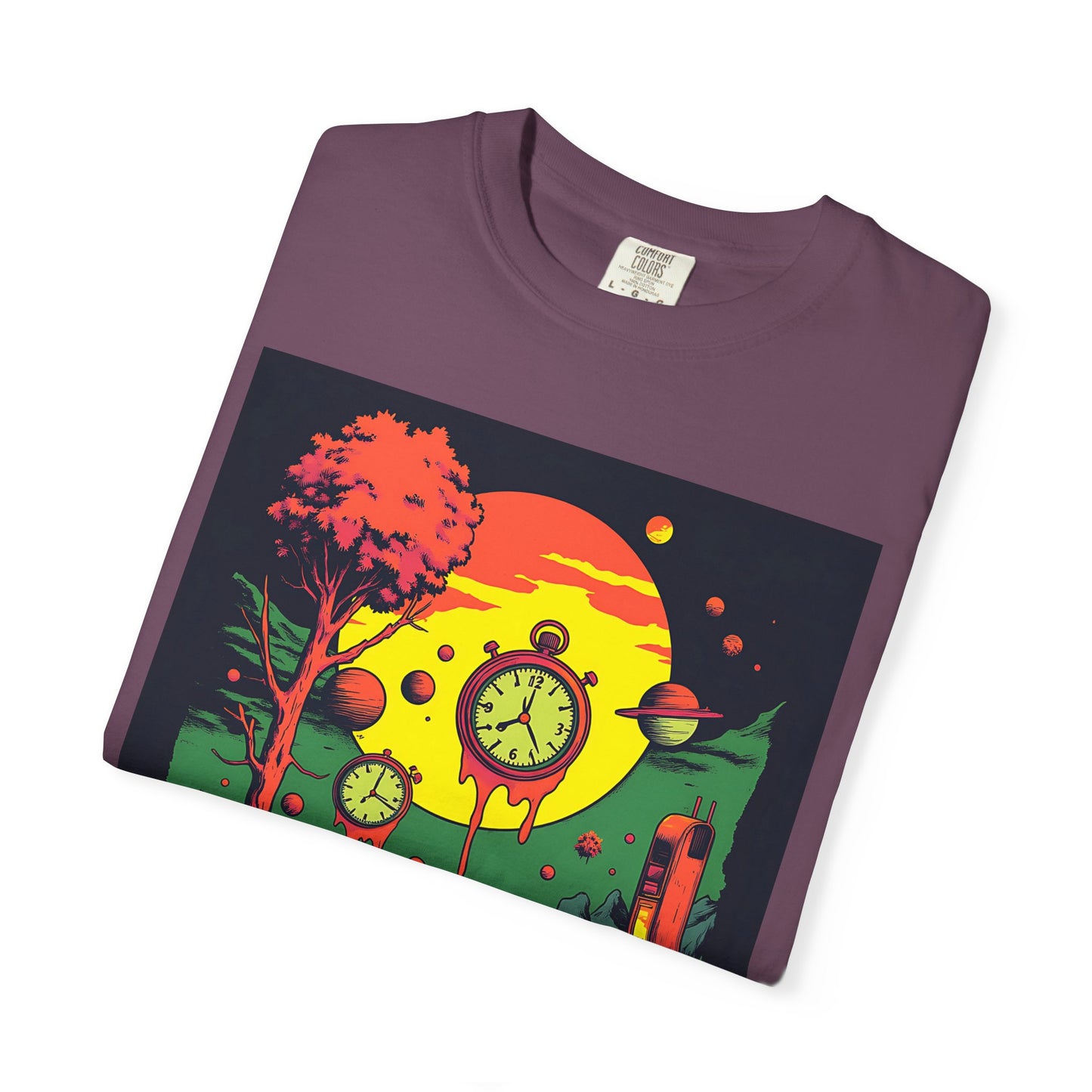 Unisex Garment-Dyed T-shirt | Surreal Dripping Geometry