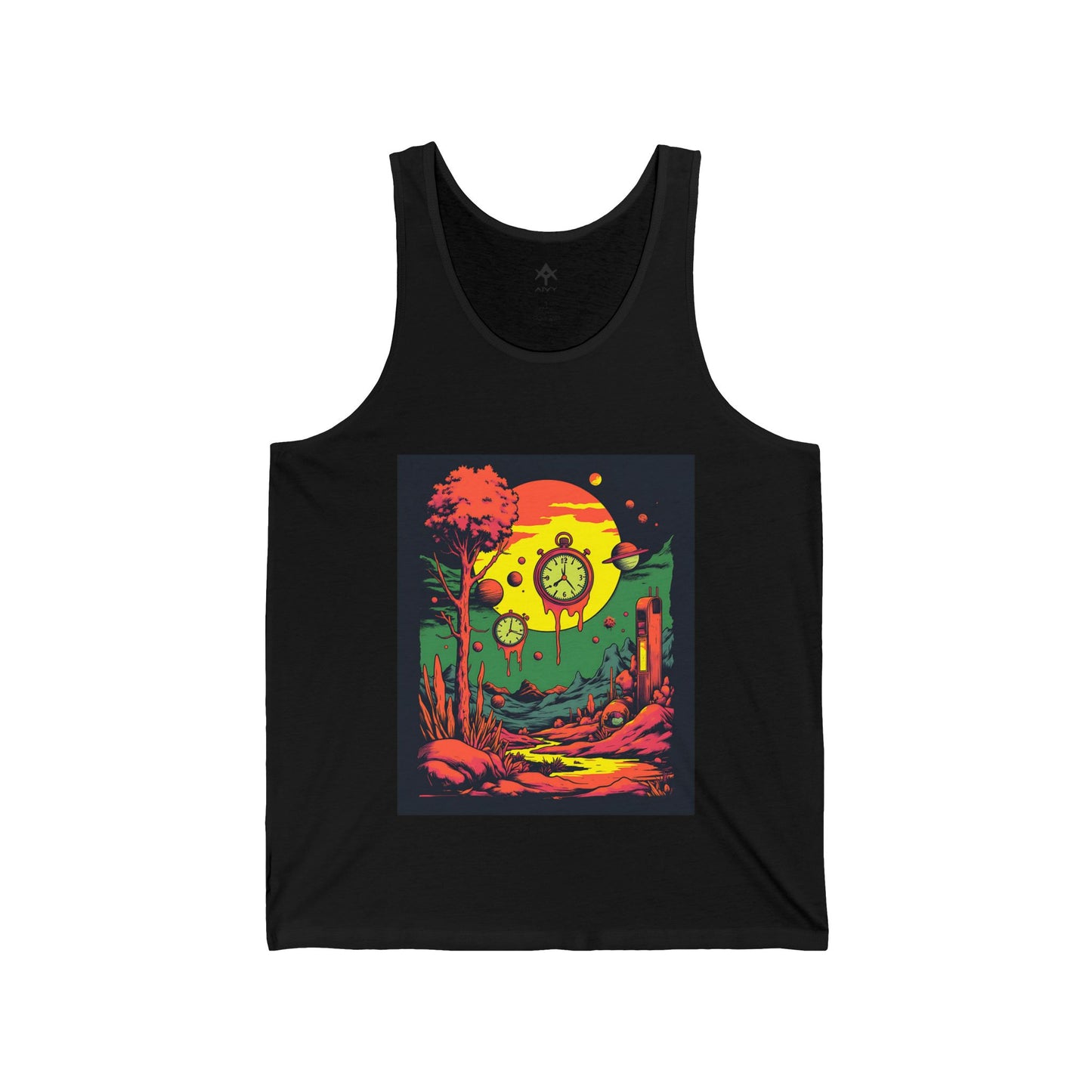 Unisex Jersey Tank | Surreal Dripping Geometry
