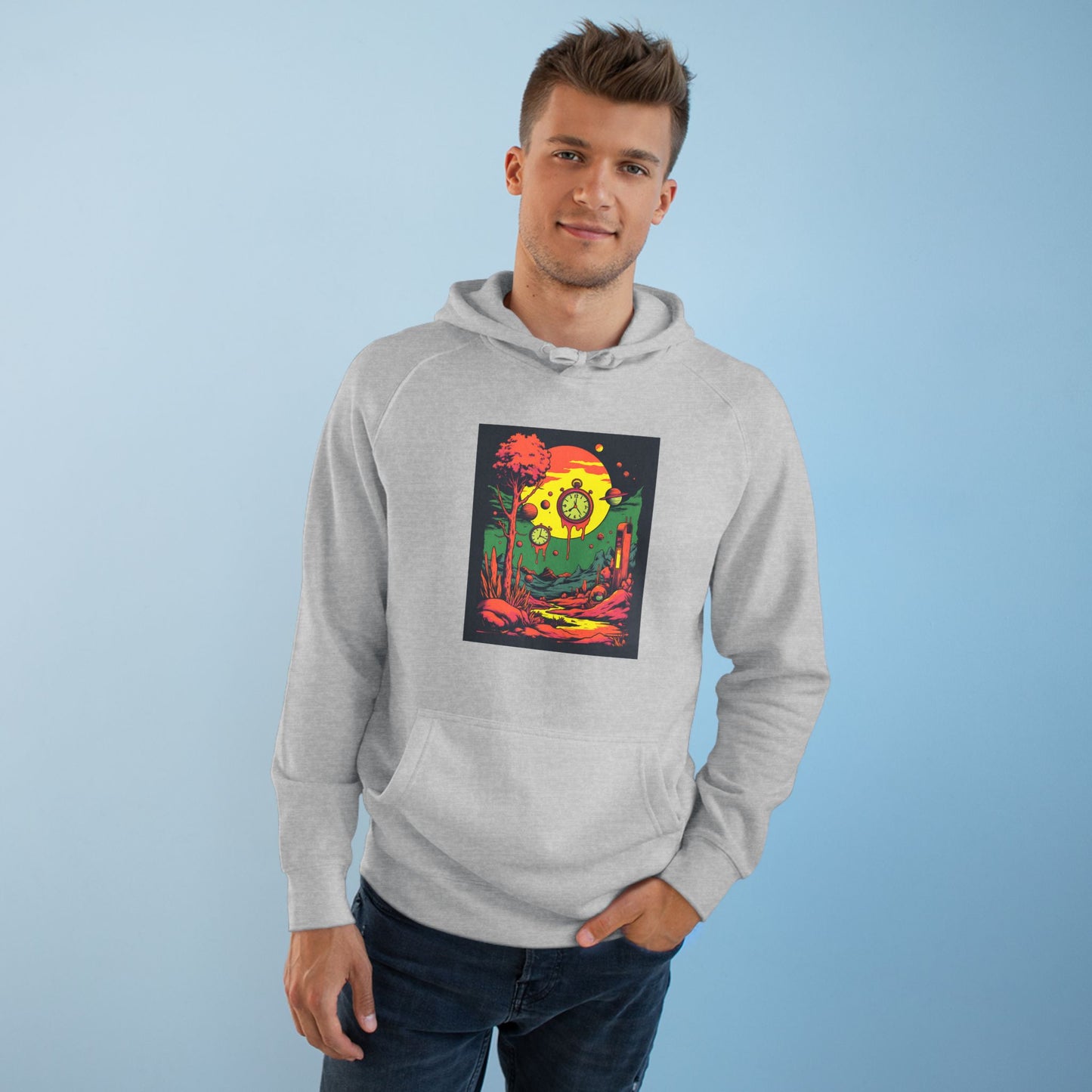 Unisex Supply Hoodie | Surreal Dripping Geometry