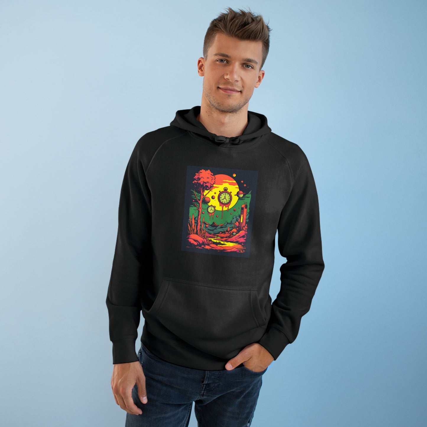 Unisex Supply Hoodie | Surreal Dripping Geometry