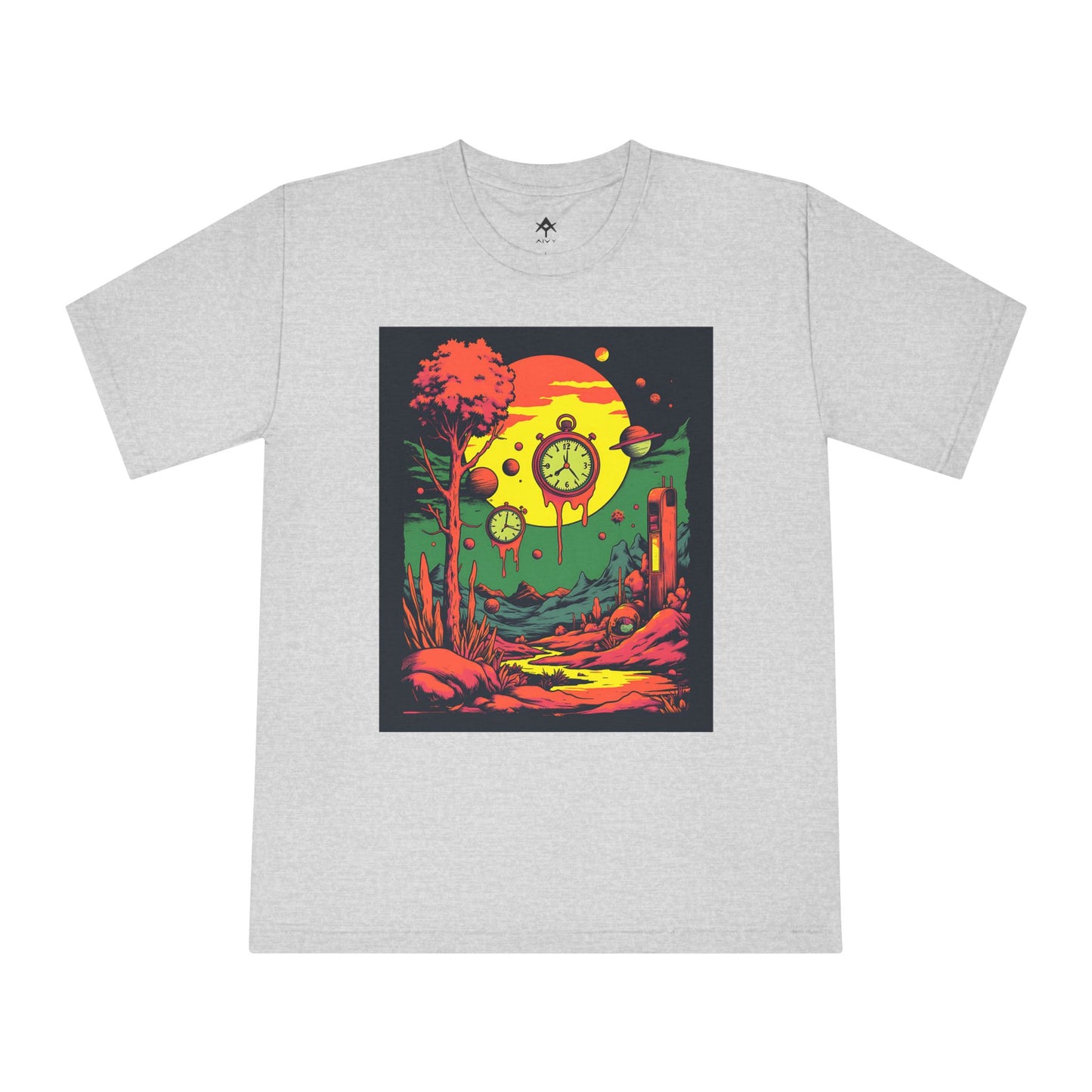 Unisex Classic Crewneck T-Shirt | Surreal Dripping Geometry