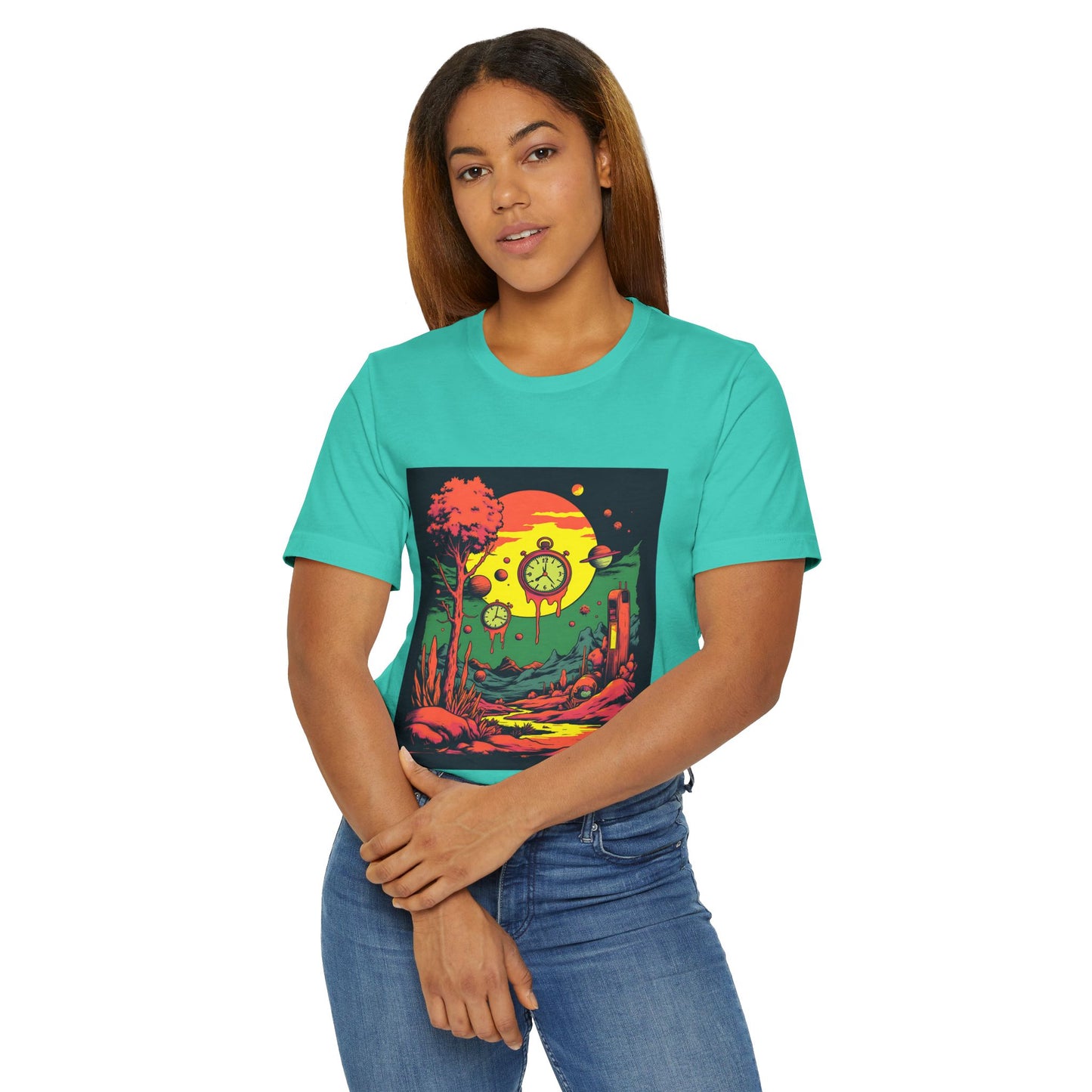 Unisex Jersey T-Shirt | Surreal Dripping Geometry