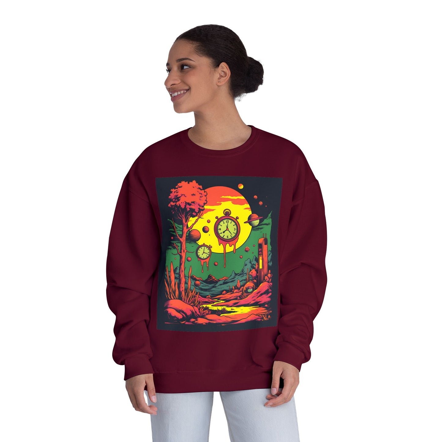 Unisex NuBlend® Crewneck Sweatshirt | Surreal Dripping Geometry