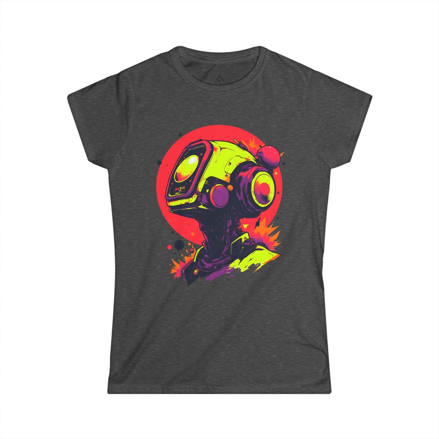 Women's Softstyle Tee | Y2K Abstract Robot T-Shirt Design