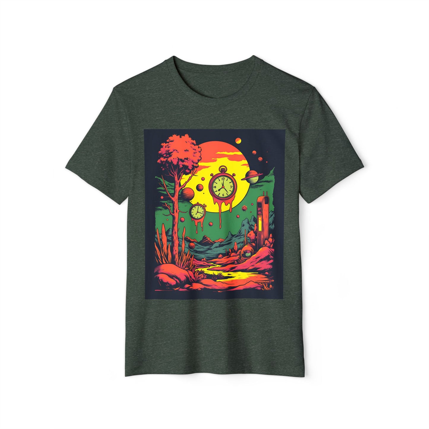 Unisex Recycled Organic T-Shirt | Surreal Dripping Geometry
