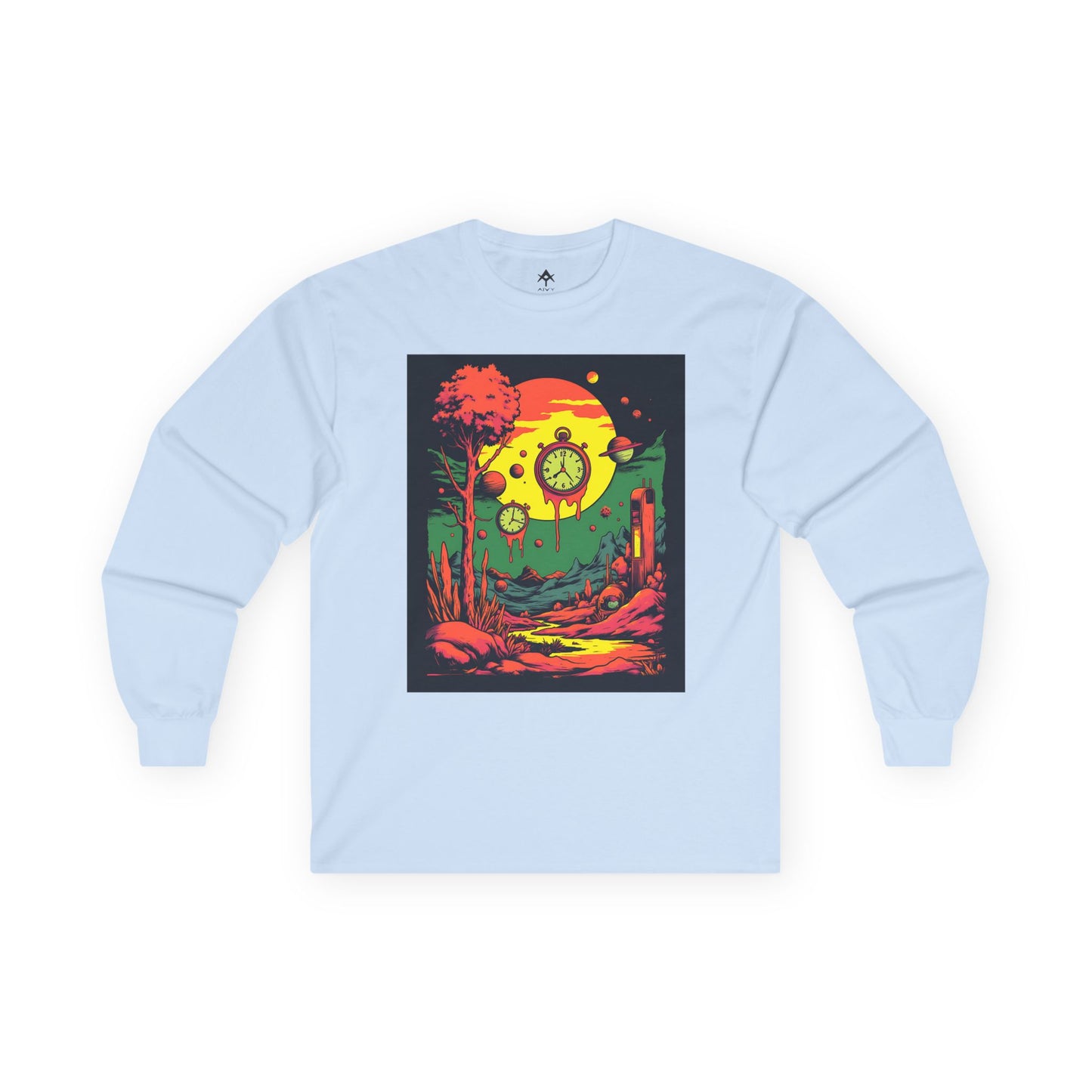 Unisex Ultra Cotton Long Sleeve Tee | Surreal Dripping Geometry