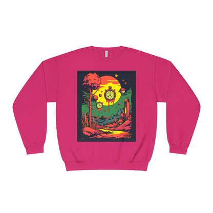 Unisex NuBlend® Crewneck Sweatshirt | Surreal Dripping Geometry