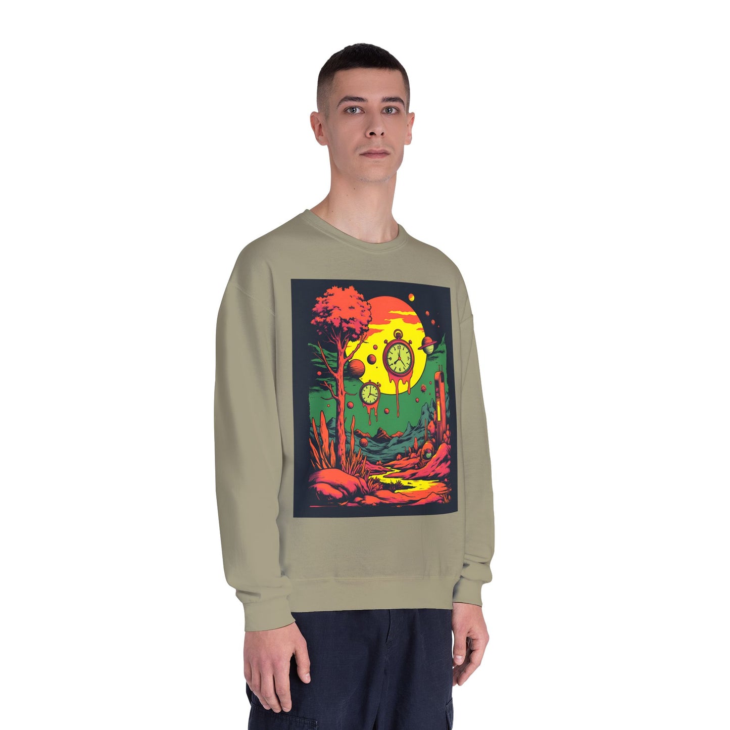 Unisex NuBlend® Crewneck Sweatshirt | Surreal Dripping Geometry