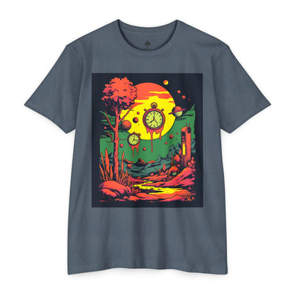 Unisex CVC Jersey T-shirt | Surreal Dripping Geometry