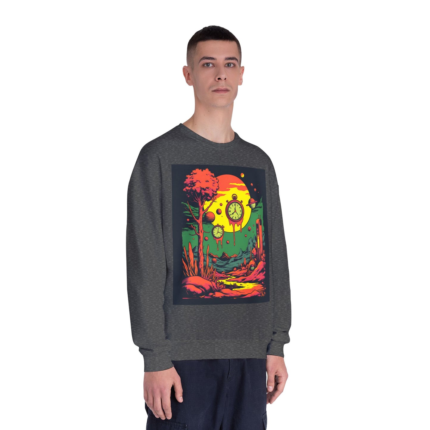 Unisex NuBlend® Crewneck Sweatshirt | Surreal Dripping Geometry