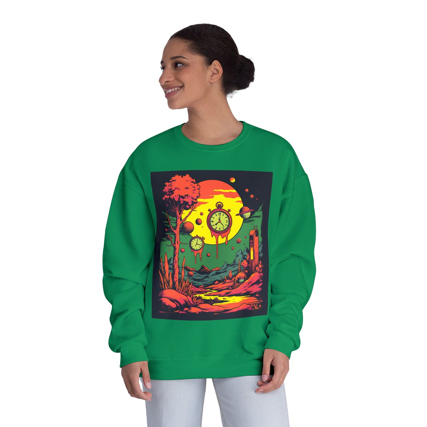 Unisex NuBlend® Crewneck Sweatshirt | Surreal Dripping Geometry