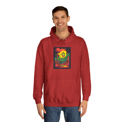 Unisex College Hoodie | Surreal Dripping Geometry