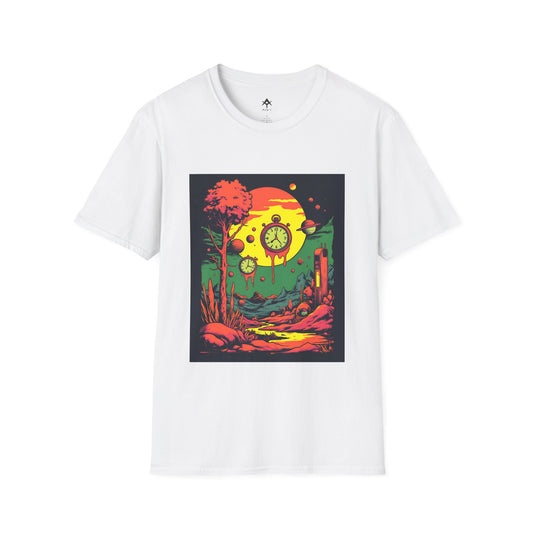 Unisex Softstyle T-Shirt | Surreal Dripping Geometry