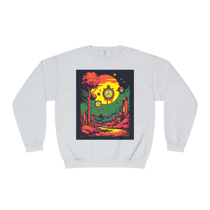 Unisex NuBlend® Crewneck Sweatshirt | Surreal Dripping Geometry