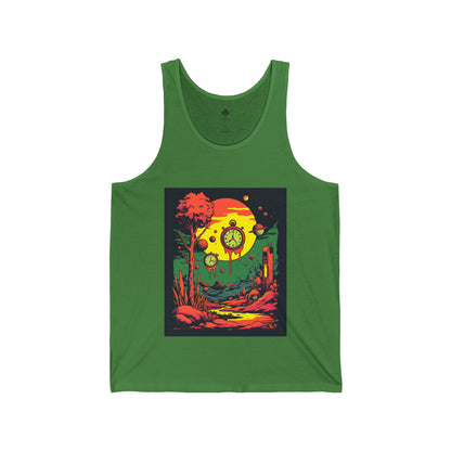 Unisex Jersey Tank | Surreal Dripping Geometry