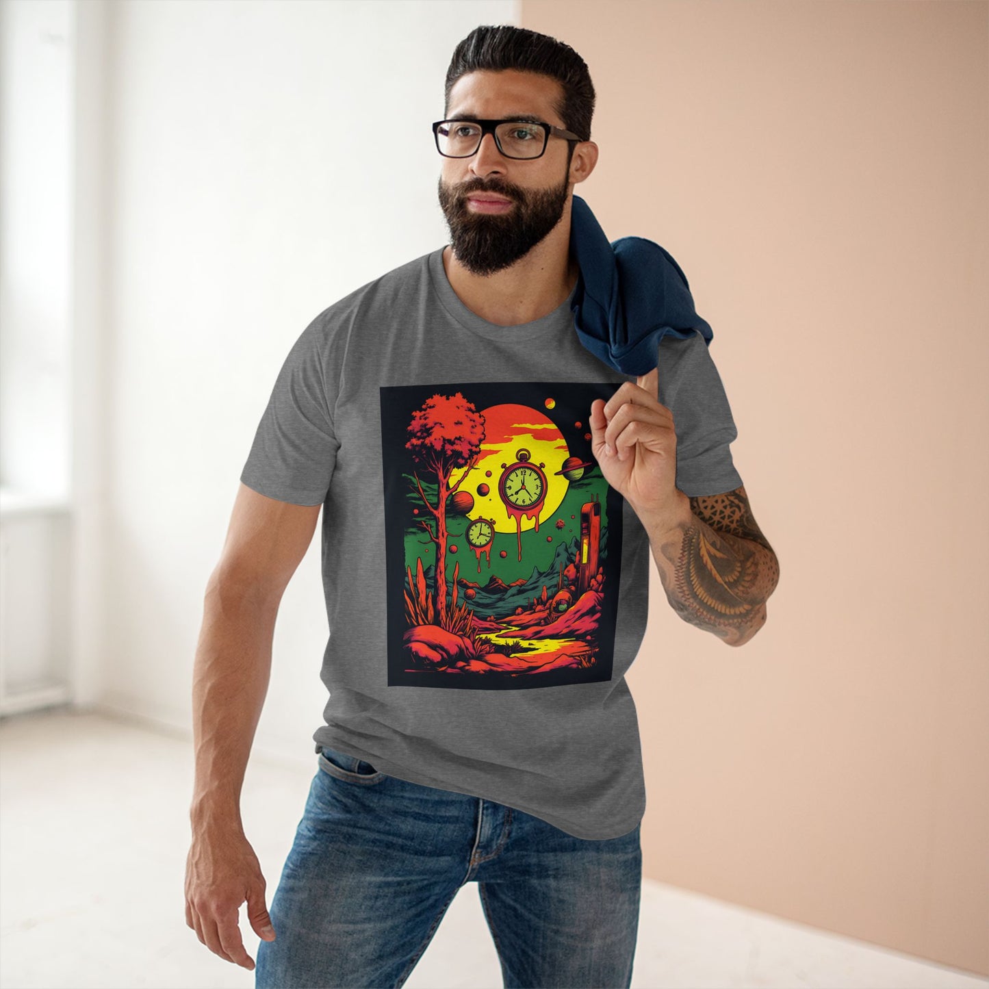 Adult Staple Tee | Surreal Dripping Geometry