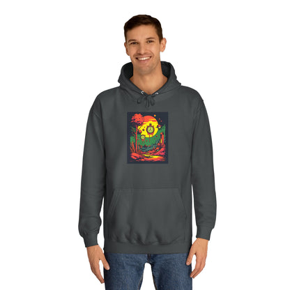 Unisex College Hoodie | Surreal Dripping Geometry