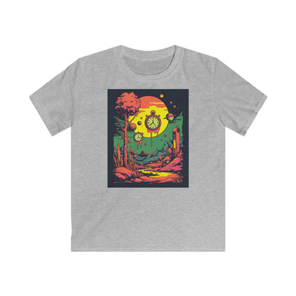 Kids Softstyle Tee | Surreal Dripping Geometry