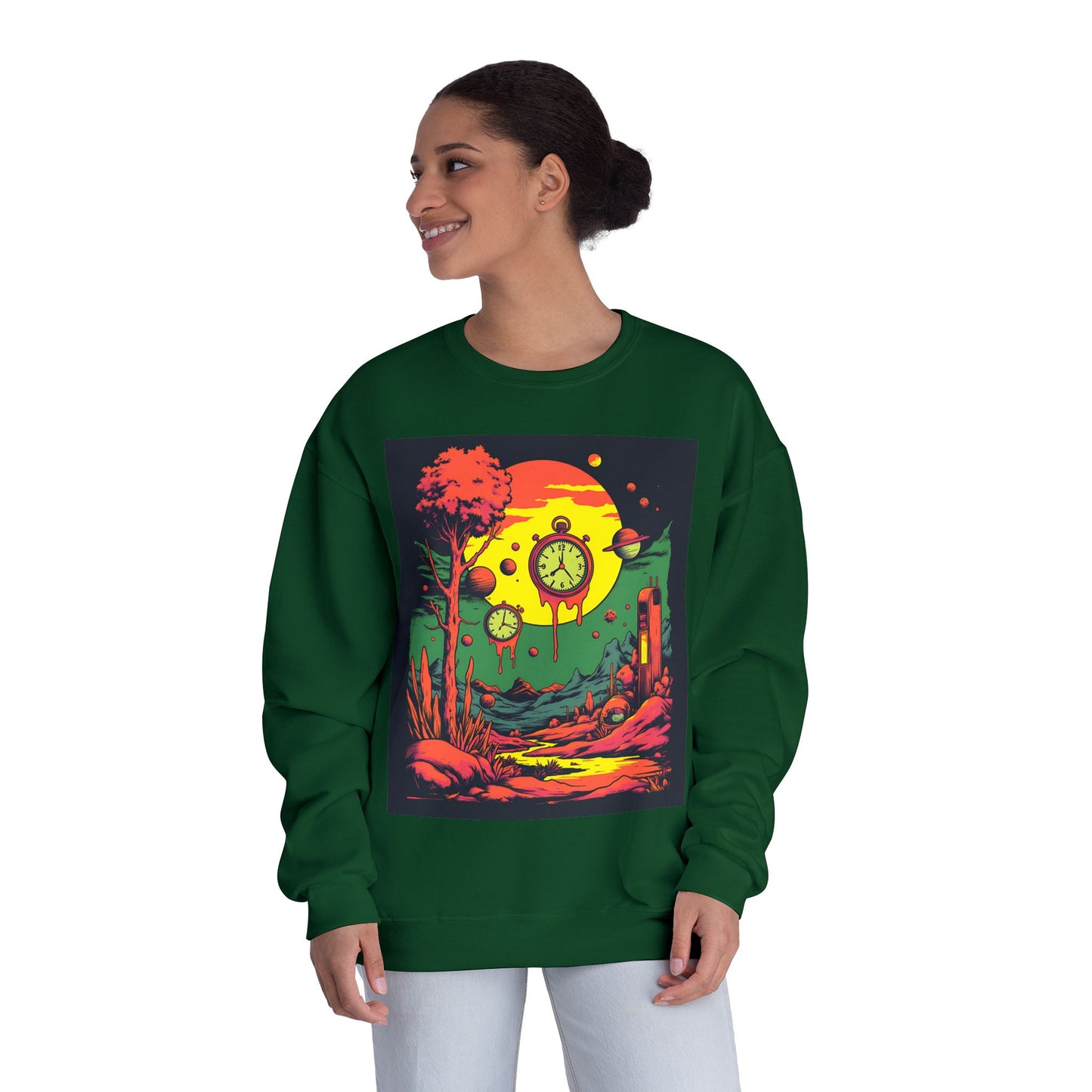 Unisex NuBlend® Crewneck Sweatshirt | Surreal Dripping Geometry
