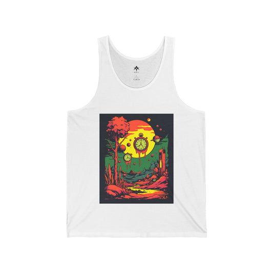 Unisex Jersey Tank | Surreal Dripping Geometry