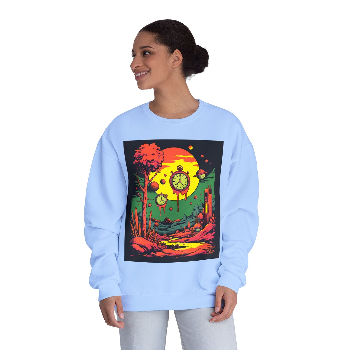 Unisex NuBlend® Crewneck Sweatshirt | Surreal Dripping Geometry